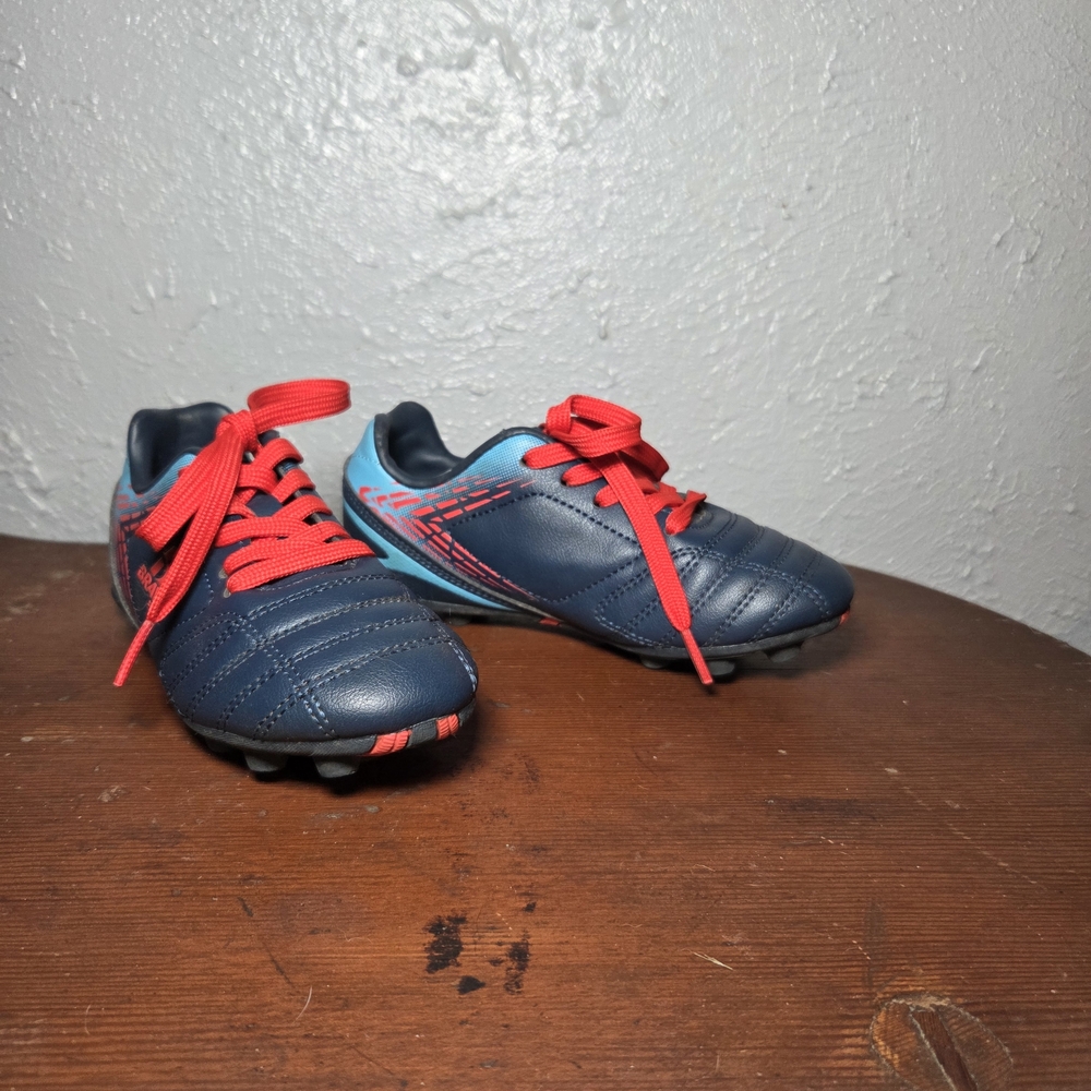 Adidas Brava Soccer Cleats Boys Size 11 D Kids Youth Blue Red EUC